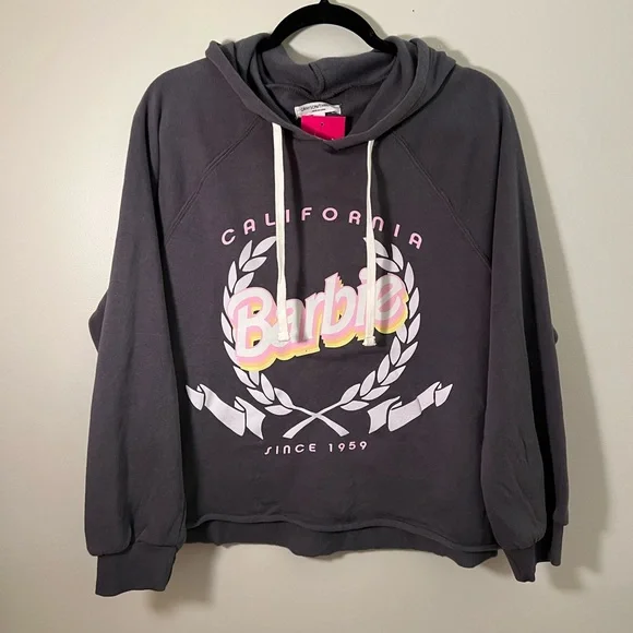 NWT Barbie California Cropped Sweatshirt by Grayson Threads Size S - Picture 1 of 7